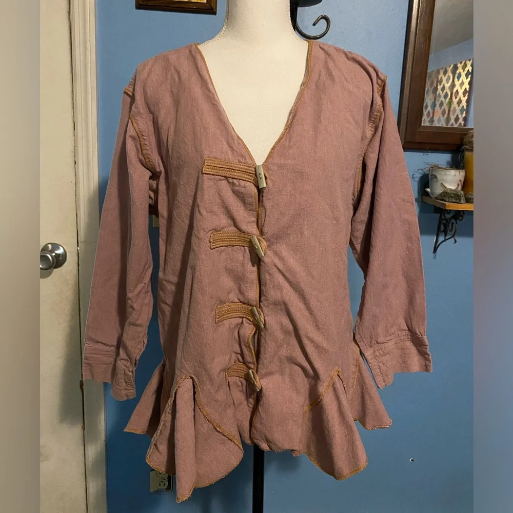 tribe, BoHo, Ruffle, Jacket - Picture 1 of 8